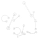 10pcs Piercing Jewelry Sets Clear Acrylic Studs Belly Buttons Nose Ring