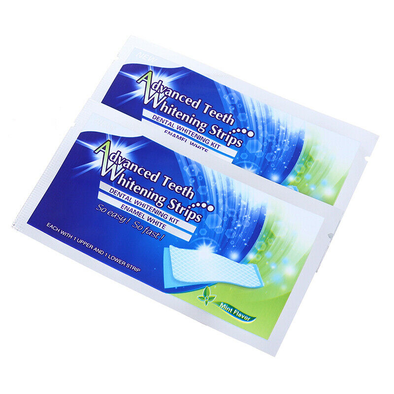 28Pcs/14Pair White Gel Teeth Whitening Strips Oral Hygiene Dental BleachiN Nw