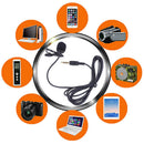 1Pc Portable Microphone Condenser Clip-on Lapel Lavalier Wired Mic 3.5mm JackTE