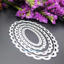 4PCS Oval Metal Cutting Dies Stencil For DIY Scrapbooking Embossing Decor Craft