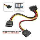 SATA Power 15-pin Y-Splitter Cable Adapter Male to Female Hard New For HDD New