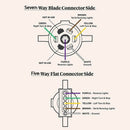 New 7-Pin to 5-Pin Trailer Wiring Plug Adapter Nickel-Plated Copper Termina
