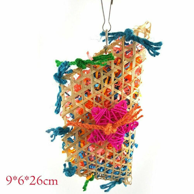 New Pet Bird Parrot Swing Cage Foraging Toys Chew Bites For Parakeet Cockat K1B4