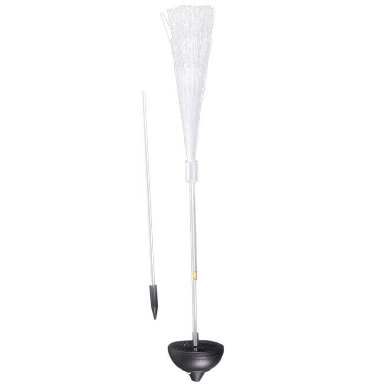 Fibre Optic Colour Changing LED Solar Power Stake Light Garden Outdoor Path