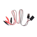 1Pair Alligator Wire USB Clip Male /Female Tester Voltage DC Ammeter Monitor FT
