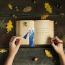 DIY Special Shape Diamond Painting Leather Tassel Peacock Bookmark Crafts A