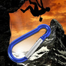 Aluminum spring, snap hook closure, 8 cm long, dark blue