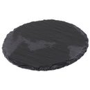 Turtle Dish for Reptile Amphibians Food Bowl Natural Rock Plate Black Circular