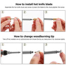Adjustable Temperature Soldering Iron Wood Burning Pyrography Tool Kit