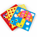 Button Art Color Matching Pegboard Puzzles Early Learning Educational Toys