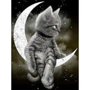 5D DIY Full Drill Diamond Painting Moon Cat Cross Stitch Embroidery Craft