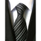 New Classic Striped Black White JACQUARD WOVEN Silk Men's Tie Necktie