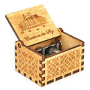 Retro Wooden Hand Cranked Music Box Kids Child Birthday Gift Home Ornaments