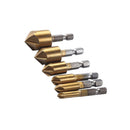 6pcs Countersink Bore Set Round Shank Chamfer Drill Bit 6/8/10/12/16/19mm