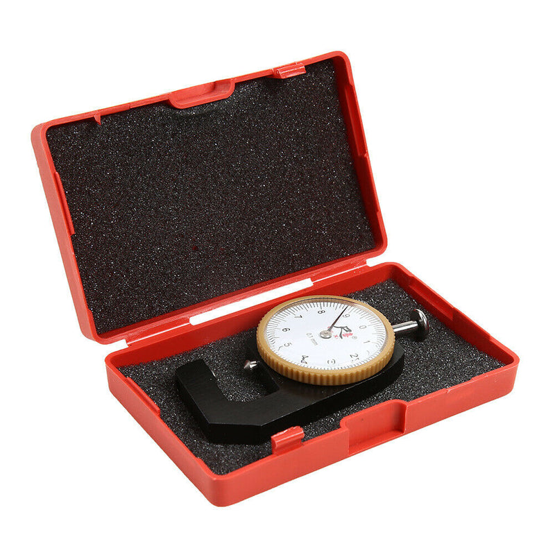 0-10mm 0.1mm Dial Steel Thickness Gauge Meter Tester Caliper (Tip Head) A