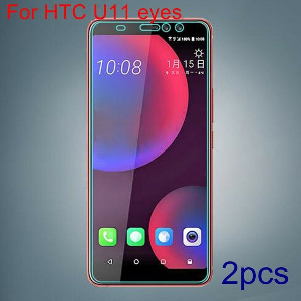 2PC Ultrathin Anti-Scratch Tempered Glass Film Screen Protector For HTC U11 eyes