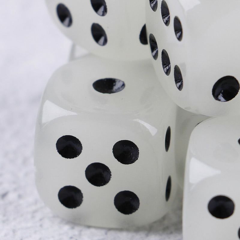 6Pcs 16Mm Luminous Dice Rounded Corner Drinking Glowing DiceEntertainmentDice OZ