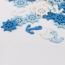 100x Mini Helm Wooden Beads Charms Scrapbooking Jewerlry DIY Bottons Decor