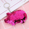 Sequins Pig Keychain Car Backpack Accessories Girl Keyring Pendant (Purple) A