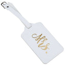 2Pcs Mr. and Mrs. Luggage Tags with Lanyard, Durable Leather ID Labels Bag fS2K4