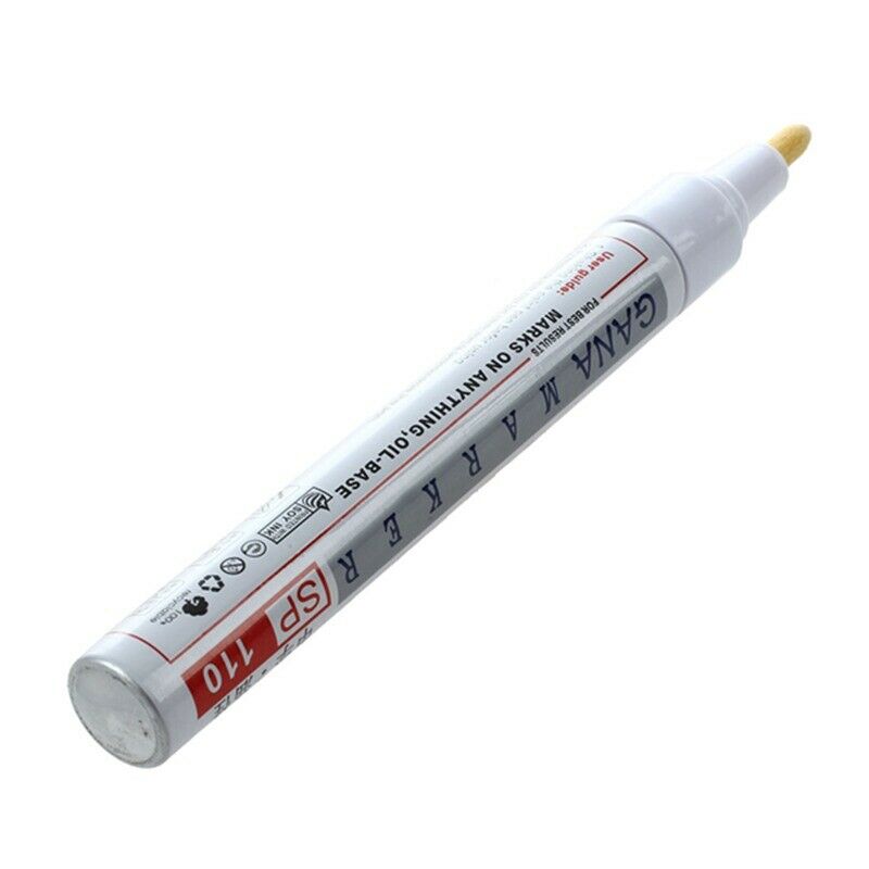 1 White Permanent Car Tyre Tire Metal Paint Pen Marker