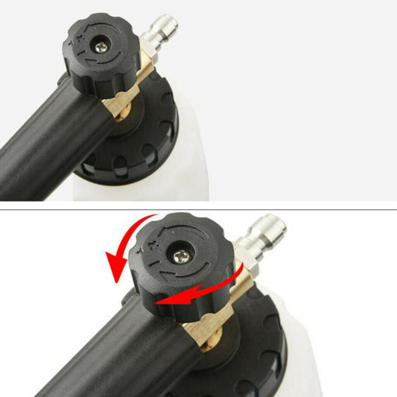 1000MLFoam Cannon Adjustable Bottle Snow Foam Lance W/ 1/4'' Quick Connector