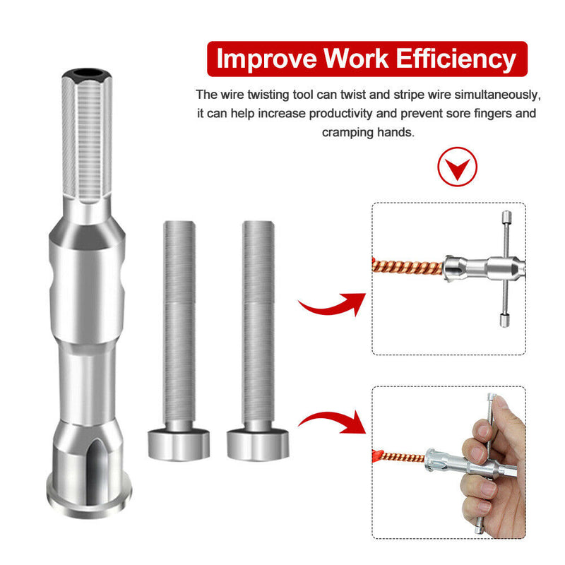 Wire Twisting Tool Manual For Power Drill Automatic Stripping Portable Doubling