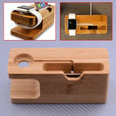 Bamboo Wood Charging Dock Station Stand Charger holder fit for Watch Hf