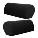 Set of 2 Universal Furniture Armrest Covers Sofa Couch Arm Protector Black