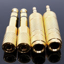 2x 6.35mm 1/4 inch Male plug to 3.5mm 1/8 inch Female Jack Stereo Headphone S6Q5
