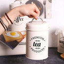 3pcs Retro Tea Coffee Sugar Canister Kitchen Jars Pots Tin Iron w/ Lid