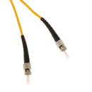 3 Meter Single Mode Dual Core Fiber Optic Drop Wire Cables ST to ST Yellow