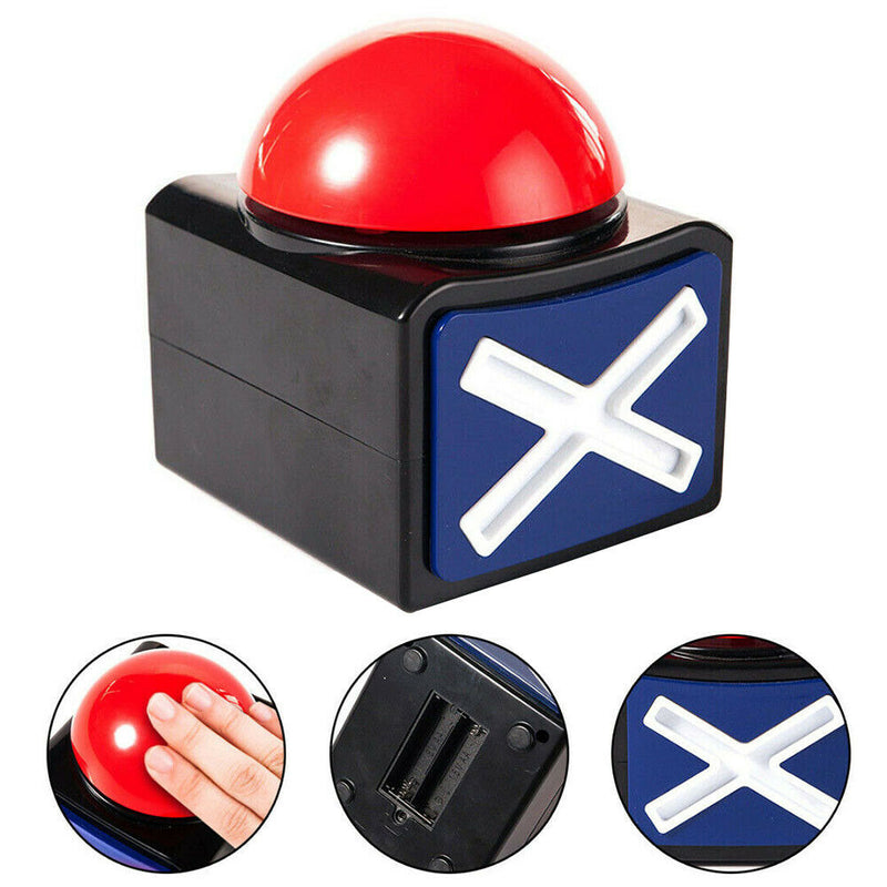 1- Game Answer Buzzer Alarm Button W/ Sound Light Quiz Got Talent Buzzer