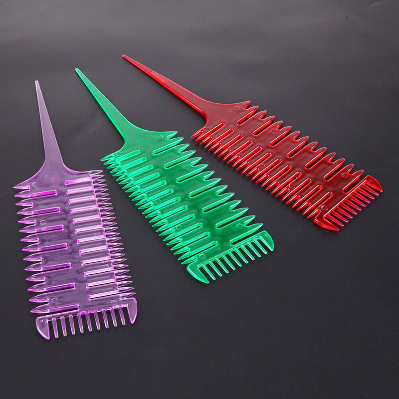 Salon Professional Fish Bone Shape Hair Comb Hair Dyeing Sectioning Comb