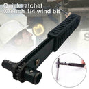 1/4 Inch Dual Driver Head Ratchet Screwdriver Bits Quick-change Holder 90 D K8Q6