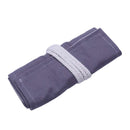 36 Holes Roll Up Pencil Case Canvas Wrap Pen Bag Storage Holder, gray J5M7