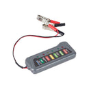 Grey Plastic 12V Vehicle Car Auto Battery Tester FAI