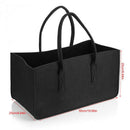 Felt bag black Fireplace wooden bag Felt basket Fire wood pocket Firewood b E8G4