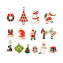 15 pcs Multi Style Enamel Plated Christmas Charms Pendants DIY Jewellery Making