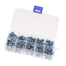 200Pcs 10 Value 500 Ohm - 2M Ohm Potentiometer Trimpot Variable Resistor Kit