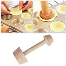 Egg Tart Tamper Double Side Wooden Pastry Pusher Baking Shaping Kitchen DIY Tool