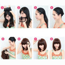 Womens Gradient Wigs Loose Long Curly Straight Wavy Synthetic Full Hair Wig T2E4