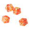 Set of 10 Orange Yellow D20 Acrylic Dice for RPG D&D Gaming Twenty Sided Die