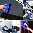 Large Microfibre Cleaning Auto Car Detailing Soft Cloths Wash Towel Duster Blue