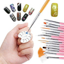 Mini Finger Nail Art Mixing Palette for Free Hand Manicure Ring Nail tools