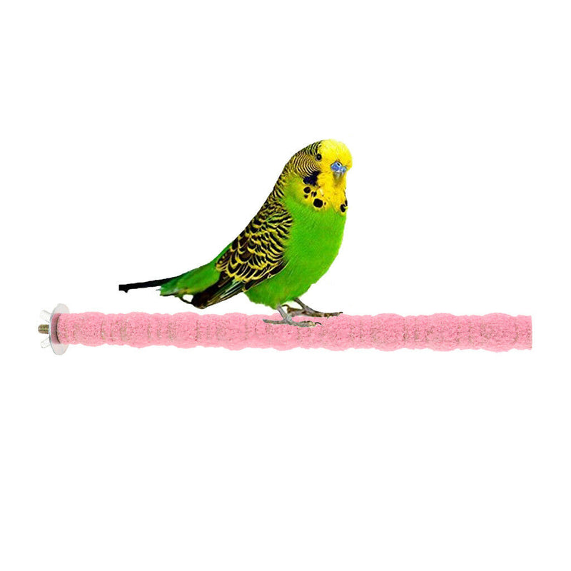 Pet Bird Bite Chew Toys Paw Grinding Stand Perches Cage Parrot Budgie 2x25cm