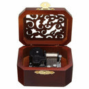classic octagon Woody wind up music box
