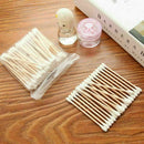 100 Pc Cotton Swab Applicator Q-tip Swabs 8cm Extra Wood E2E3 Long S7D9 O3S1