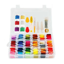 151 Pcs Embroidery Floss with Organization Box Including 114 Colors Cross S