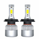 2x S2 H4 5600Lm Cob Car Led Headlight Bulbs Fog Lamp 6500K B3P2